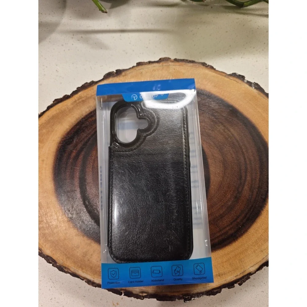 OT OneTop Phone Cover iPhone 11 Wallet Case Card Holder Black New